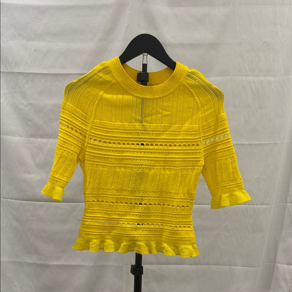 3.1 Phillip Lim Yellow Long Sleeve Knit Top